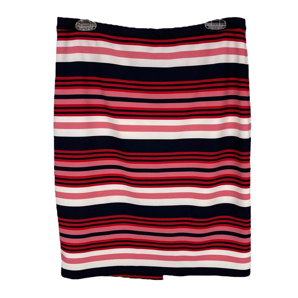 THE LIMITED Women's STRIPE SKIRT Pink White Navy Blue Size 10